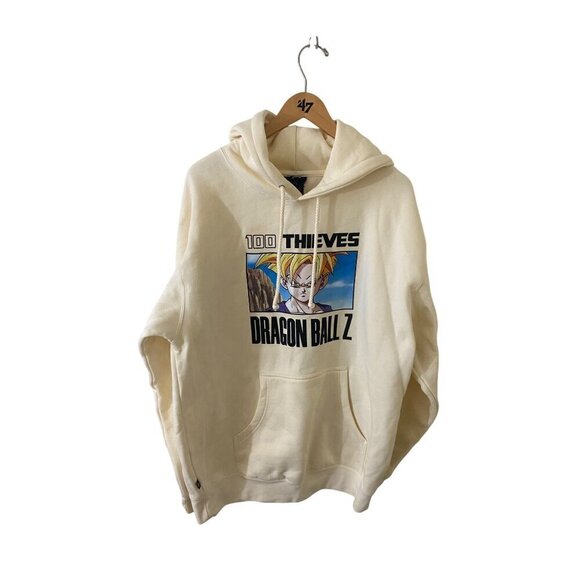 100 Theives Other - 100 Theives Men's Dragon Ball Z Gohan Hoodie Bone Collar - Large